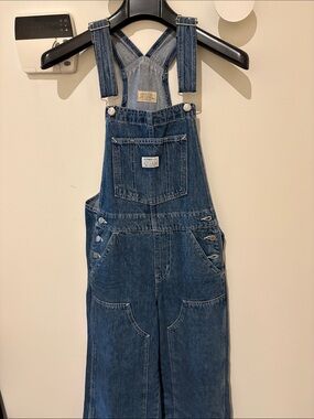 Levi crop denim overall